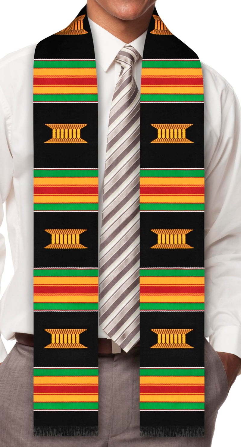 ADVANSYNC Kente Cloth Stole Black (New Beautiful Black) - Image 2